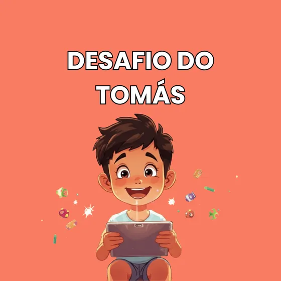 Capa do livro infantil Desafio do Tomás