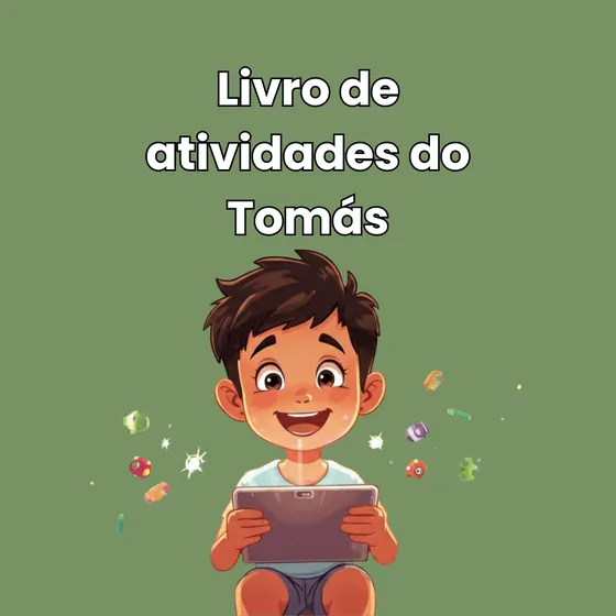 Capa do Livro de Atividades do Tomás